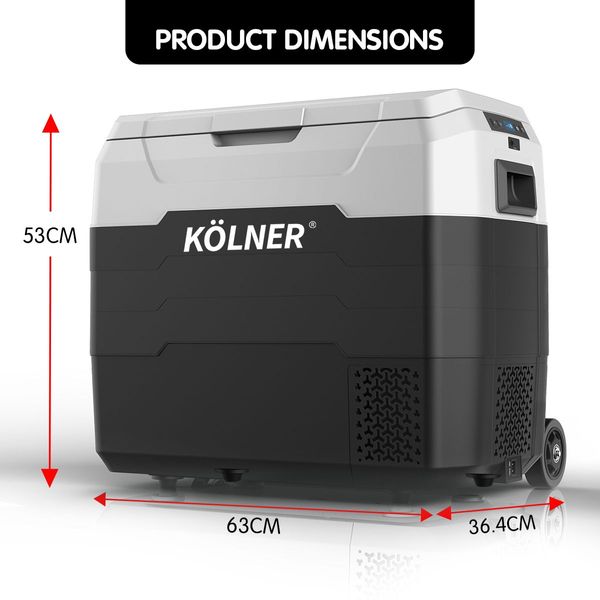 Kolner 50L Portable Fridge Cooler Freezer Refrigerator w/ Trolley