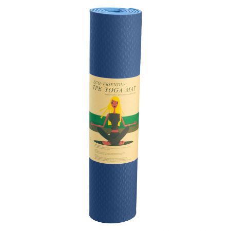 Powertrain Eco-Friendly TPE Pilates Exercise Yoga Mat 8mm - Dark Blue