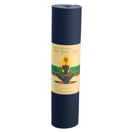 Powertrain Eco-Friendly TPE Yoga Pilates Exercise Mat 6mm - Dark Blue