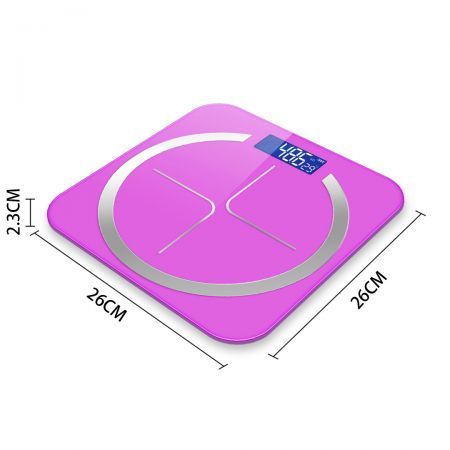 2X 180kg Digital Fitness Weight Bathroom Body Glass LCD Electronic Scales Pink