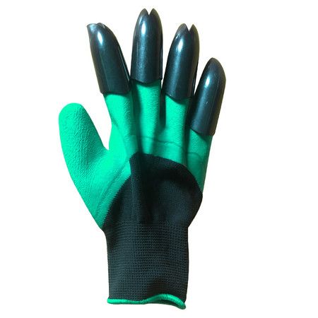 2 Pairs Gardening Gloves,1 pair with digging claws gloves, 1 pair without claws gloves