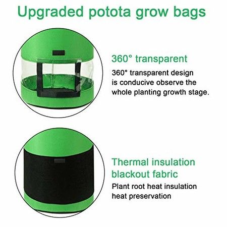 10 Gallon Plant Grow Bags 2 Pack with 360 vision