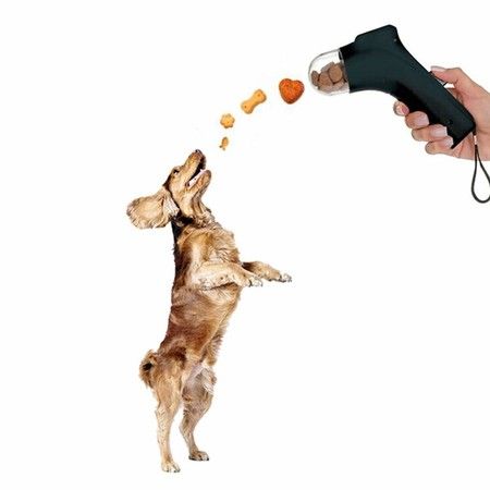 Dog Treat Launcher Interactive Dispensing Snack Shooter for Puppies, Dogs pets Cats