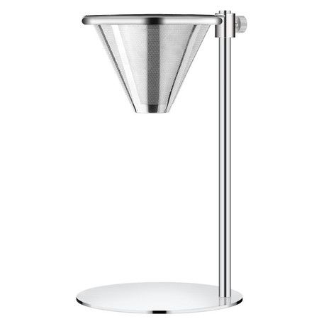 Freestanding Drip Coffee Stand with Reusable Stainless Steel Cone Filter