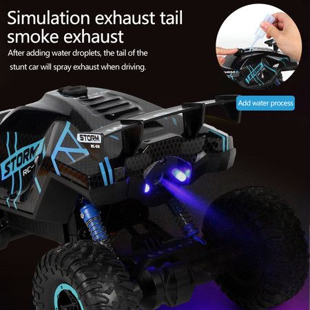 2.4G remote control light spray climbing car,high-speed driving,multi-scene climbing ,spray exhaust when driving