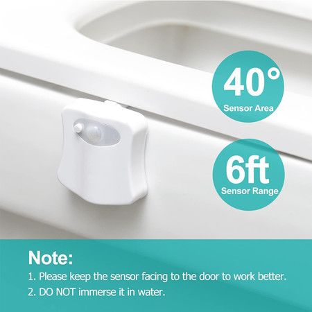 The Original Toilet Night Light Gadget, Fun Bathroom Lighting Add on Toilet Bowl Seat