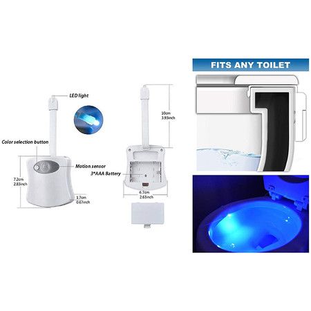 The Original Toilet Night Light Gadget, Fun Bathroom Lighting Add on Toilet Bowl Seat