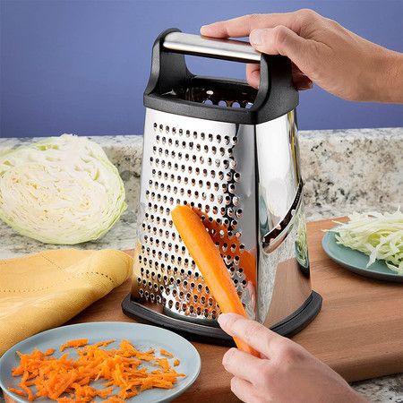 Professional Box Grater, Stainless Steel with 4 Sides