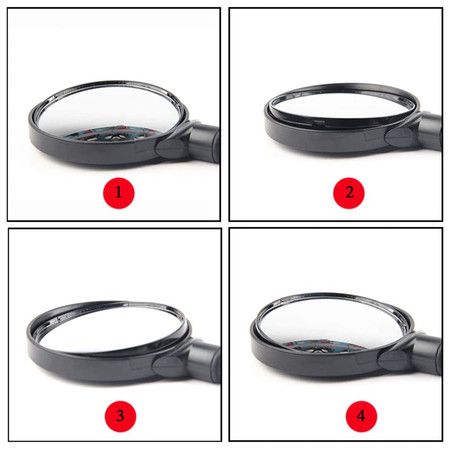 Bike Mirror Rotatable And Adjustable Wide Angle Rear View Shockproof Convex Mirror Universal For Bike Bicycle