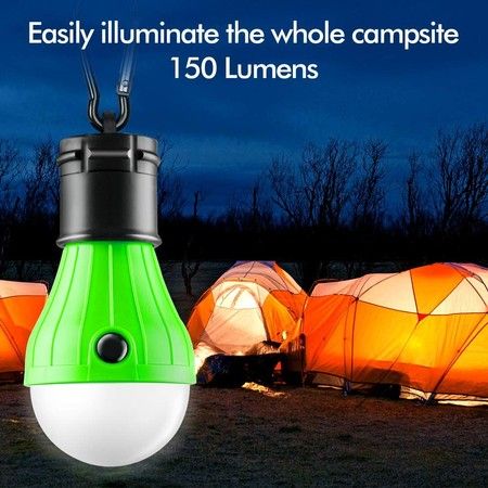 Tent Lamp Portable LED Tent Light 4 Packs Clip Hook Hurricane Emergency Lights LED Camping Light Bulb Camping Tent Lantern Bulb Camping Equipment