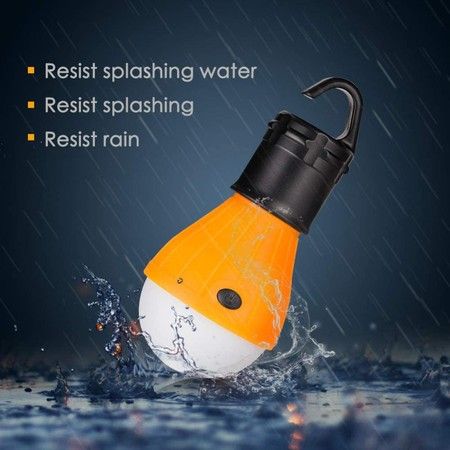 Tent Lamp Portable LED Tent Light 4 Packs Clip Hook Hurricane Emergency Lights LED Camping Light Bulb Camping Tent Lantern Bulb Camping Equipment