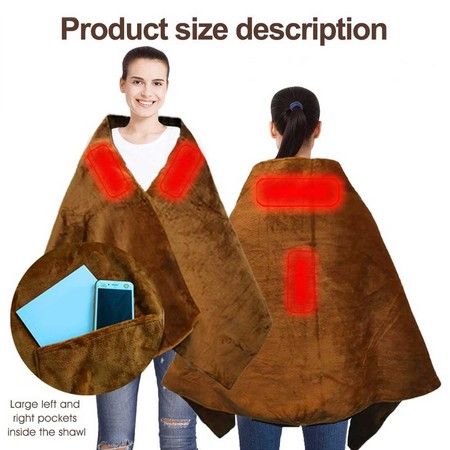 USB Warm Fleece Mat Heater Electric Heating Blanket Washable 70*170cm