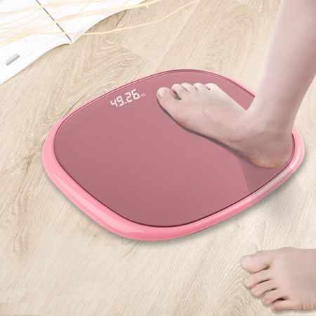 2X 180kg Digital Fitness Weight Bathroom Gym Body LCD Electronic Scales Pink/Rose