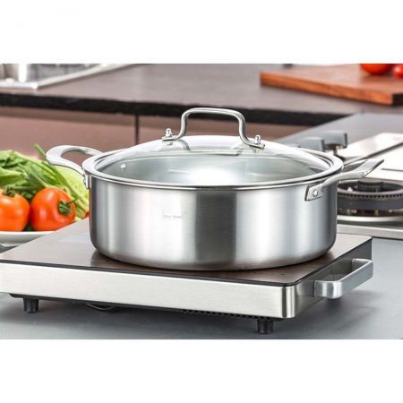 Stainless Steel  26cm Casserole With Lid Induction Cookware