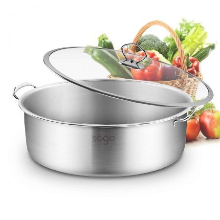 Stainless Steel 32cm Casserole With Lid Induction Cookware