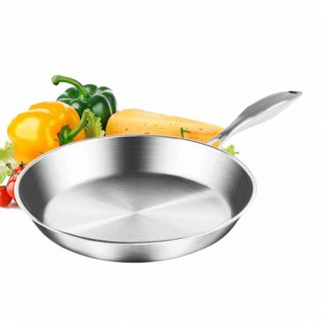 4X Stainless Steel Fry Pan Frying Pan Top Grade Induction Skillet Cooking FryPan