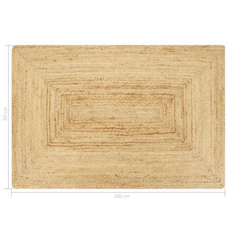 Handmade Rug Jute Natural 80x160 cm