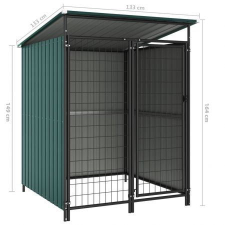 Outdoor Dog Kennel 133x133x163 cm