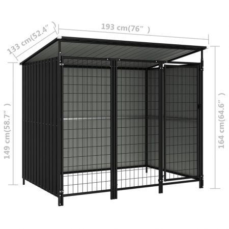 Outdoor Dog Kennel 193x133x163 cm