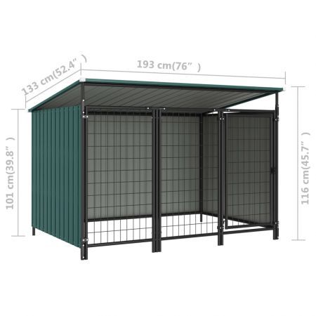 Outdoor Dog Kennel 193x133x113 cm