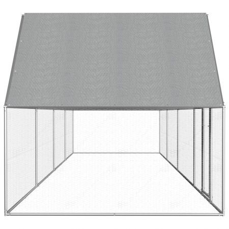 Chicken Coop 8x2x2 m Galvanised Steel