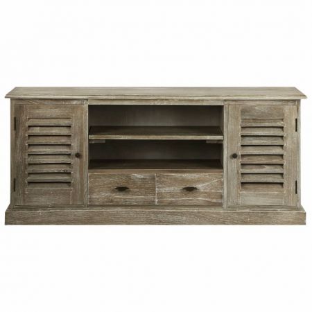 TV Cabinet Solid Mindi Wood 145x35x60 cm