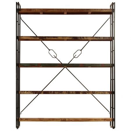 5-Tier Bookcase 140x30x180 cm Solid Reclaimed Wood