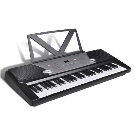 54-Key Electric Keyboard with Music Stand + Adjustable Keyboard Stand