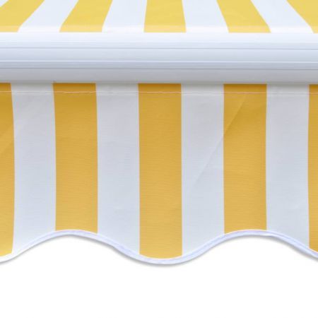 Folding Awning 400 cm Yellow & White