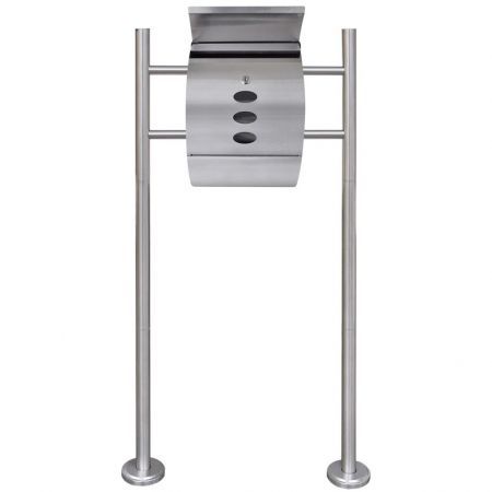 Mailbox on Stand Stainless Steel