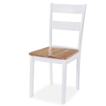 Dining Set 3 Pieces MDF and Rubberwood White