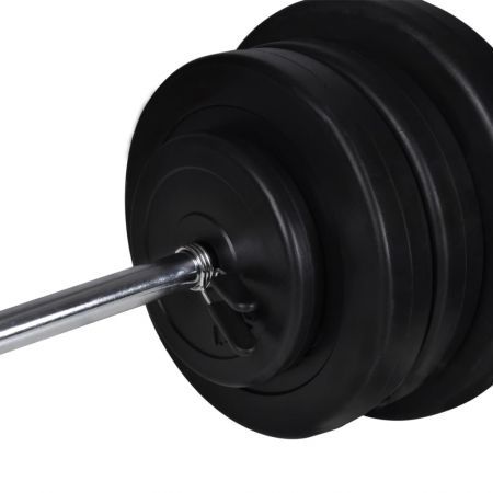 Workout Bench with Weight Rack Barbell and Dumbbell Set 60.5kg