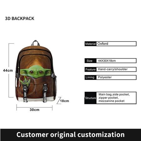 Yoda baby the child shoulder bag 44*30*18cm