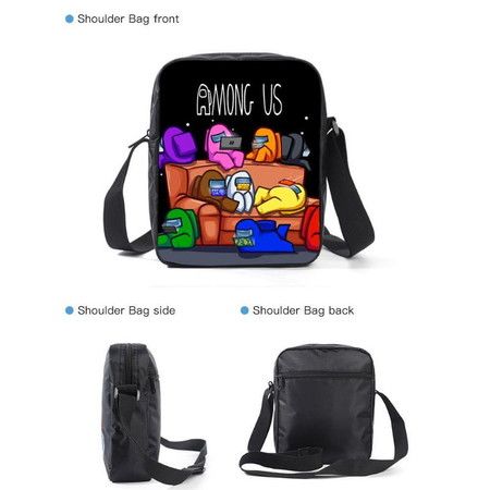 Among Us Game Crewmate Backpack Pencil Case Satchel for Kids Boys Teenager School Book Bag Set