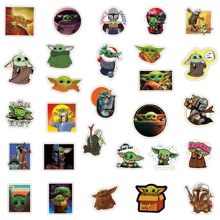 100PCS Yoda Baby Mandolorian The Child stickers for Luggage Computer Skateboard Car Motorcycle