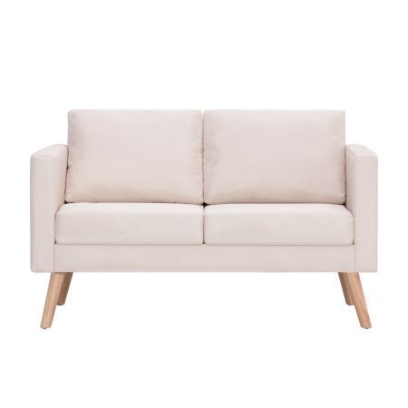 2-Seater Sofa Fabric Cream