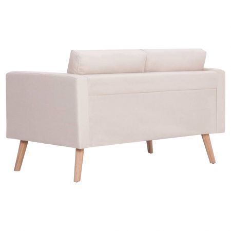 2-Seater Sofa Fabric Cream