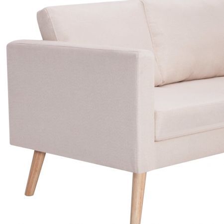 2-Seater Sofa Fabric Cream