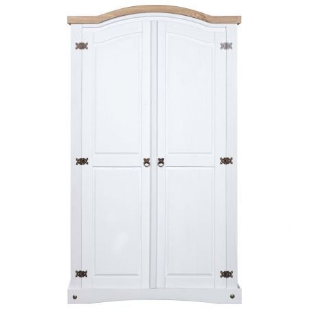 Wardrobe Mexican Pine Corona Range 2 Doors White