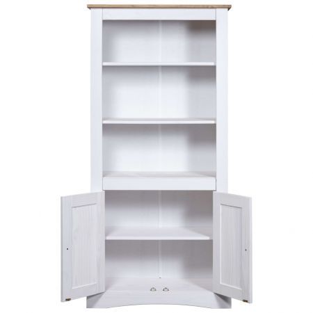 Cupboard Mexican Pine Corona Range White 80x40x170 cm