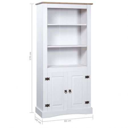 Cupboard Mexican Pine Corona Range White 80x40x170 cm