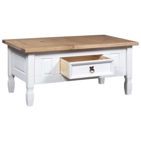 Coffee Table Mexican Pine Corona Range White 100x60x45 cm