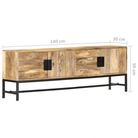 TV Cabinet 140x30x50 cm Solid Mango Wood