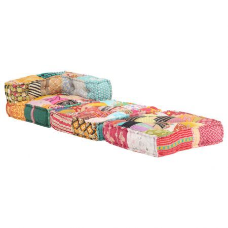 Modular Pouffe Patchwork Fabric