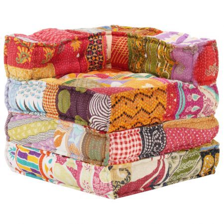 Modular Pouffe Patchwork Fabric