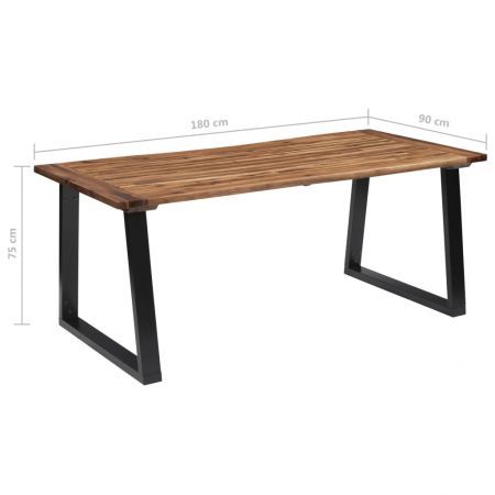 Dining Table Solid Acacia Wood 180x90 cm