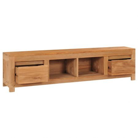 TV Cabinet 135x30x35 cm Solid Teak Wood