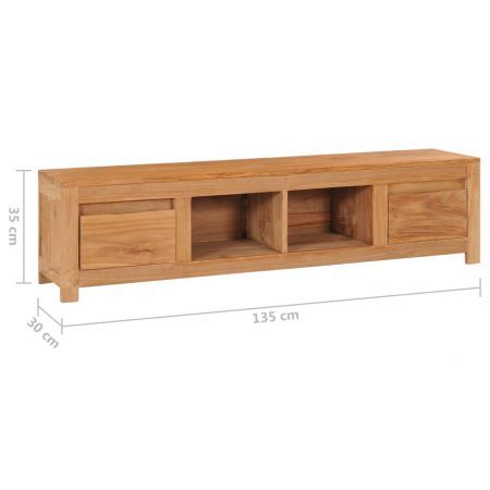 TV Cabinet 135x30x35 cm Solid Teak Wood