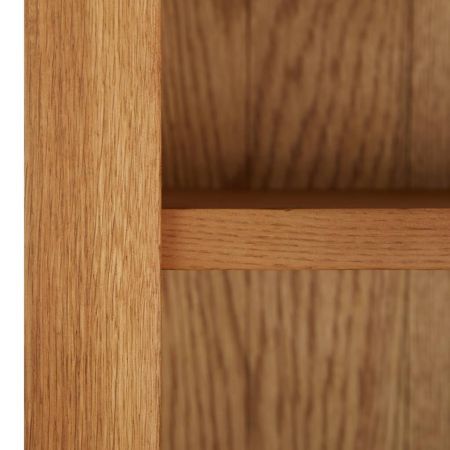 Bookcase with 2 Doors 90x30x200 cm Solid Oak Wood