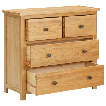 Chest of Drawers 80x35x75 cm Solid Oak Wood